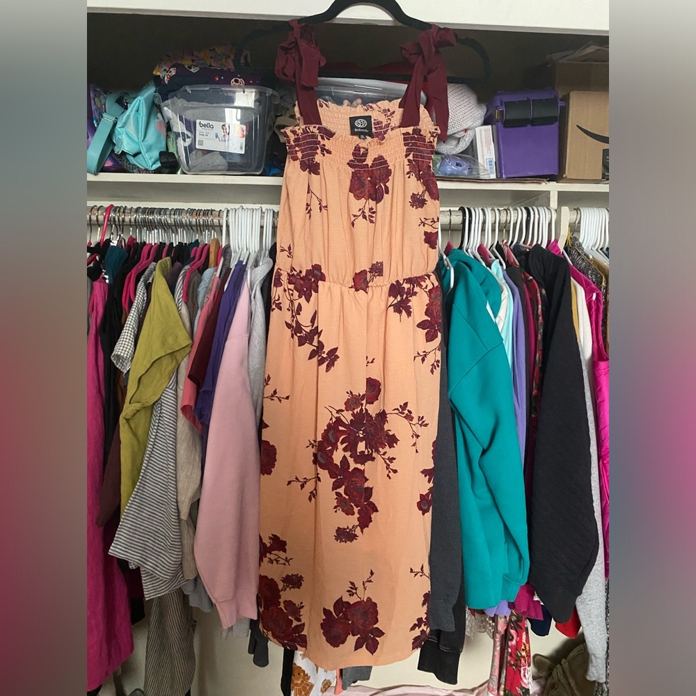 bobeau knee length floral dress NWOT